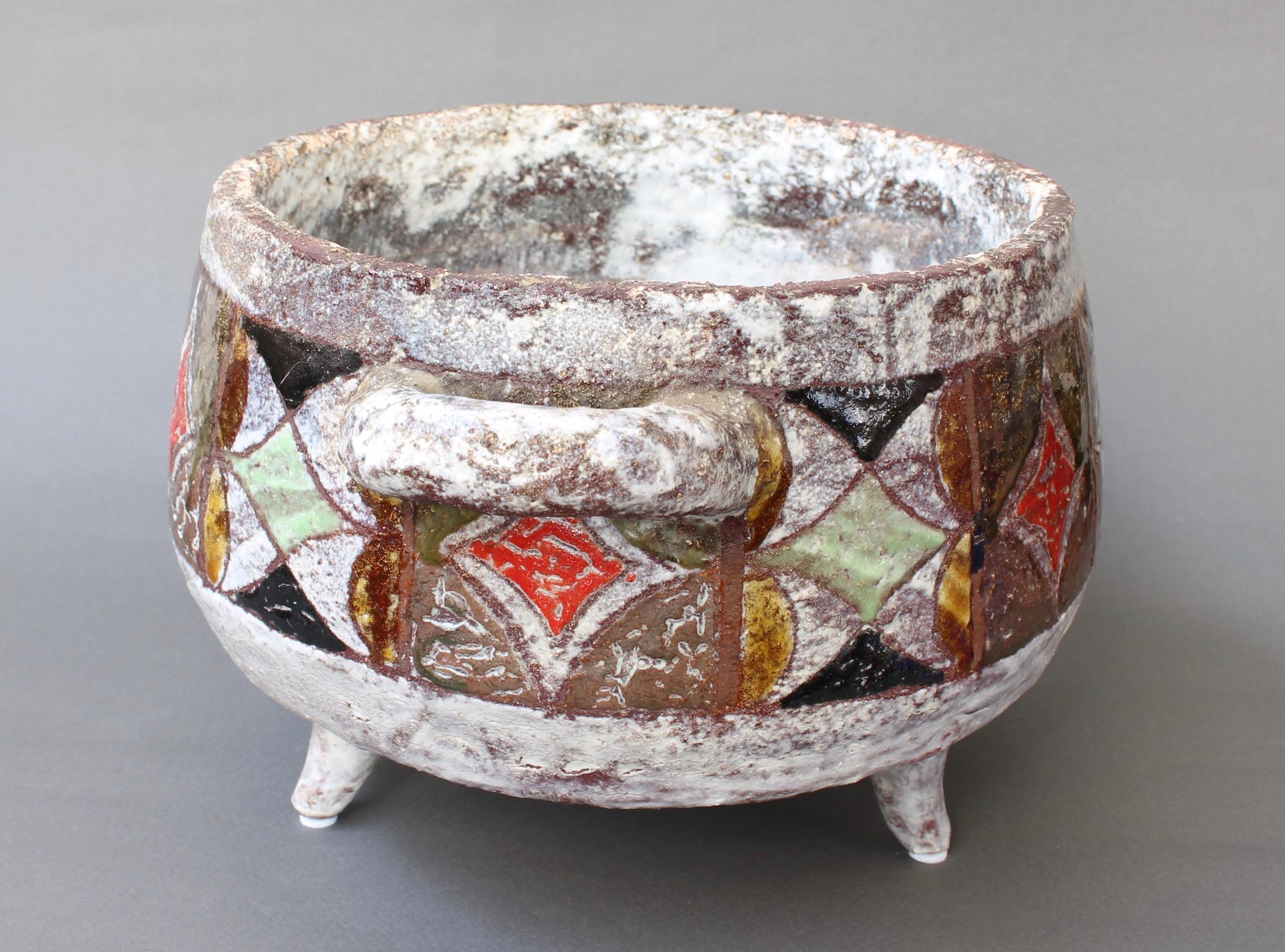Decorative French Ceramic Tureen/Table Centrepiece by Fernande Kohler, c. 1960s 2