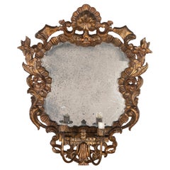 Dekorativer französischer vergoldeter ovaler Spiegel