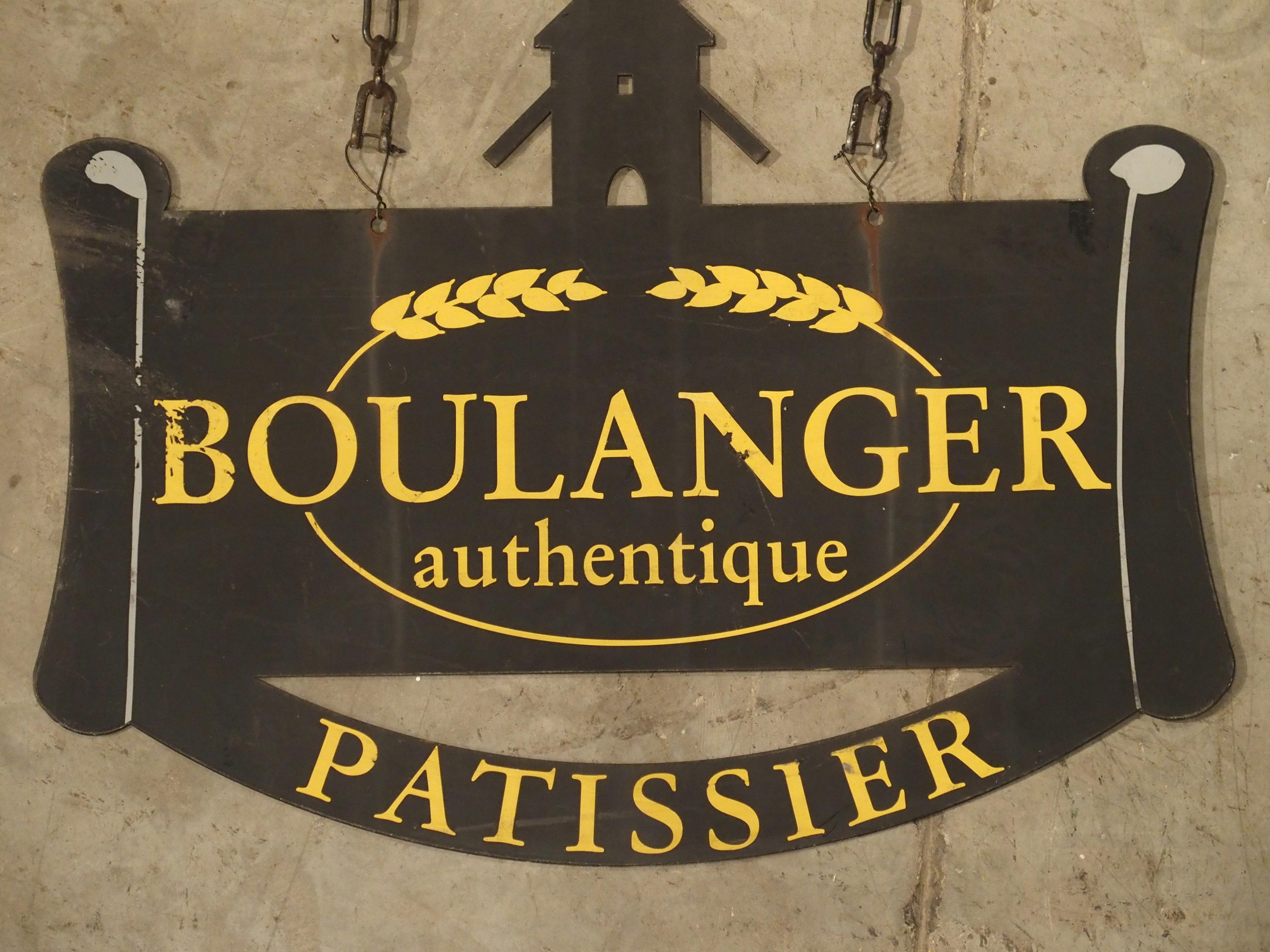 Decorative French Iron Bakery Sign, Boulanger-Patissier, 20th Century 4