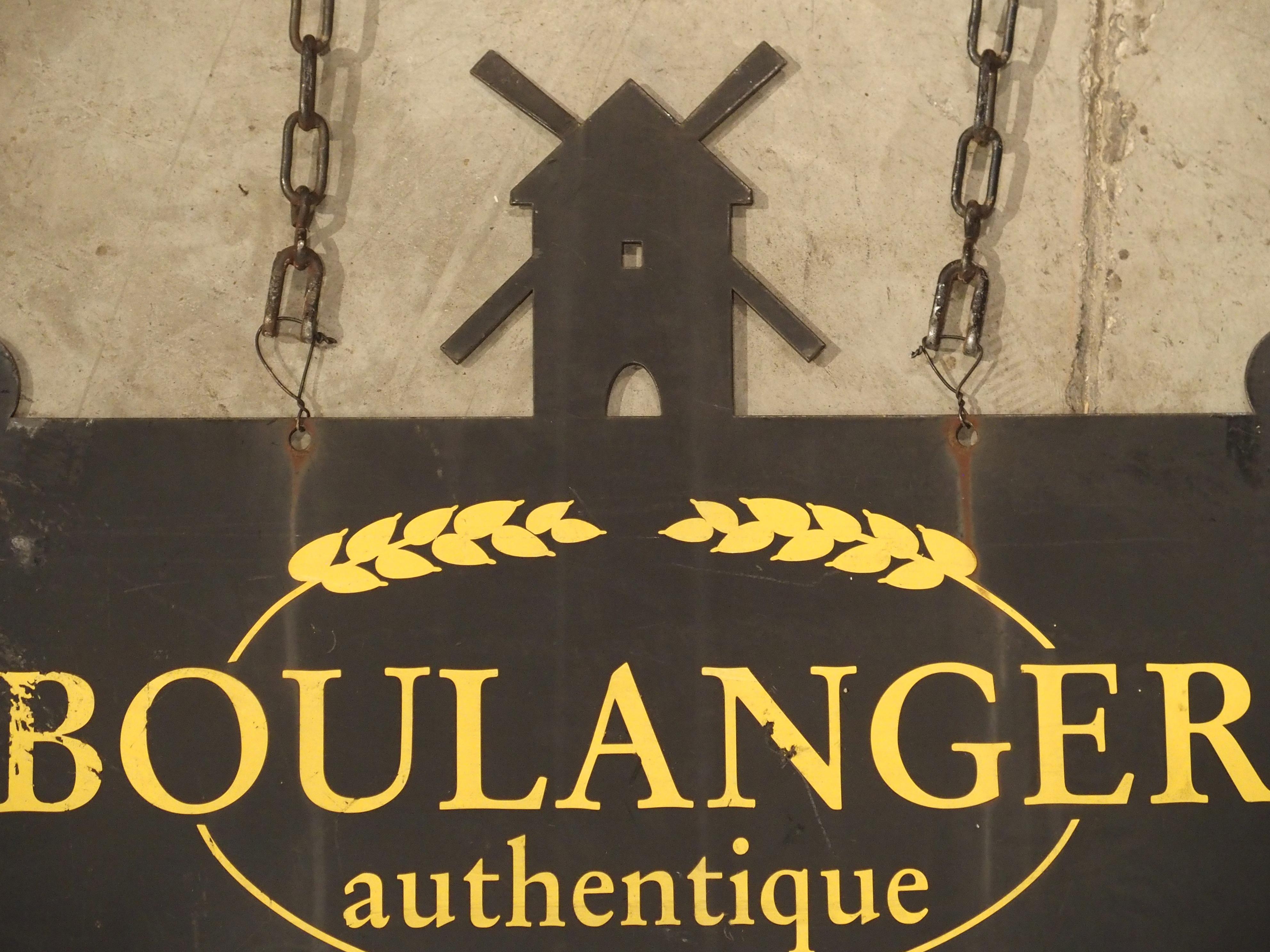 Decorative French Iron Bakery Sign, Boulanger-Patissier, 20th Century 8