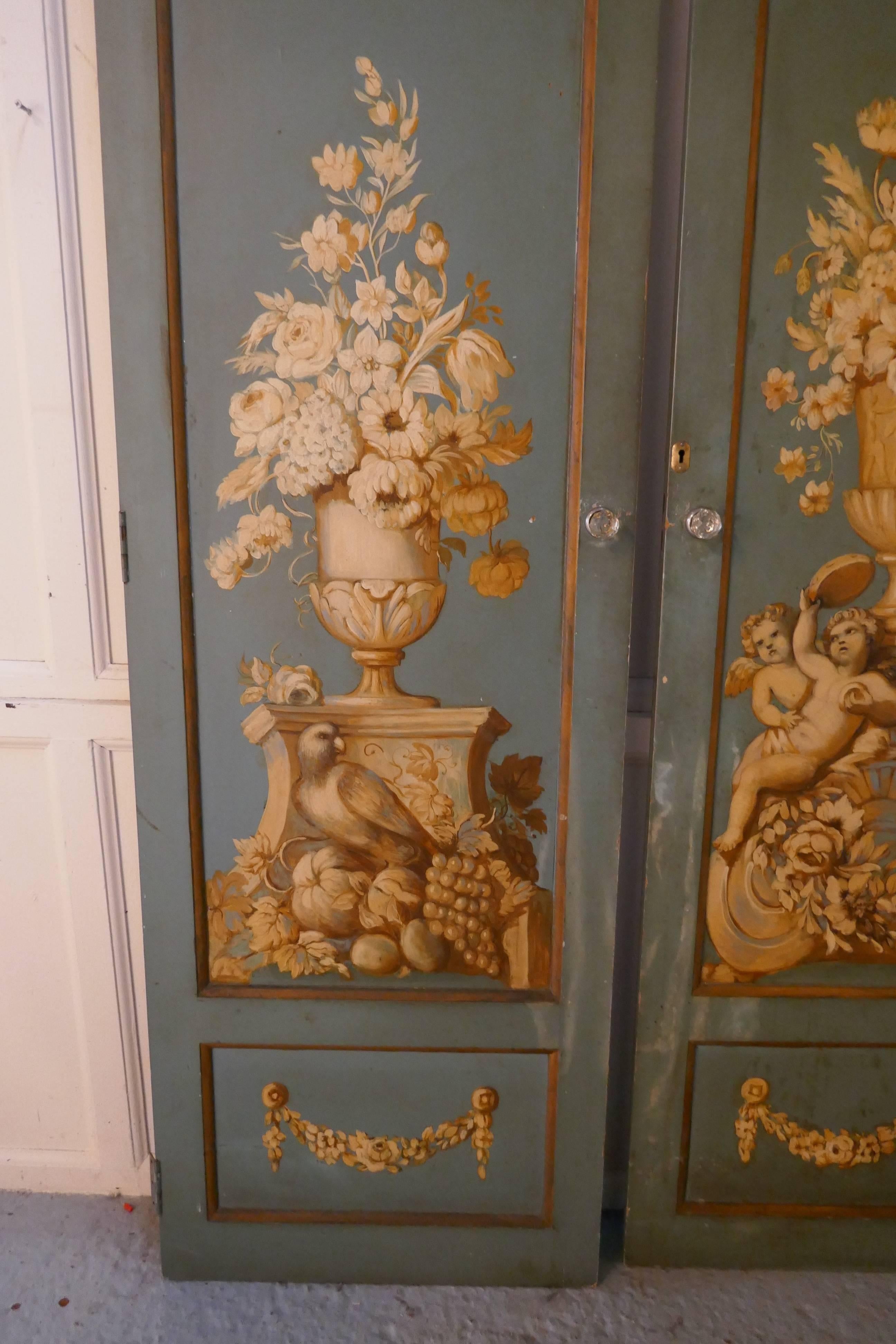 Rococo Decorative French Painted Doors