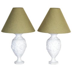 Decorative French Painted Table Lamps