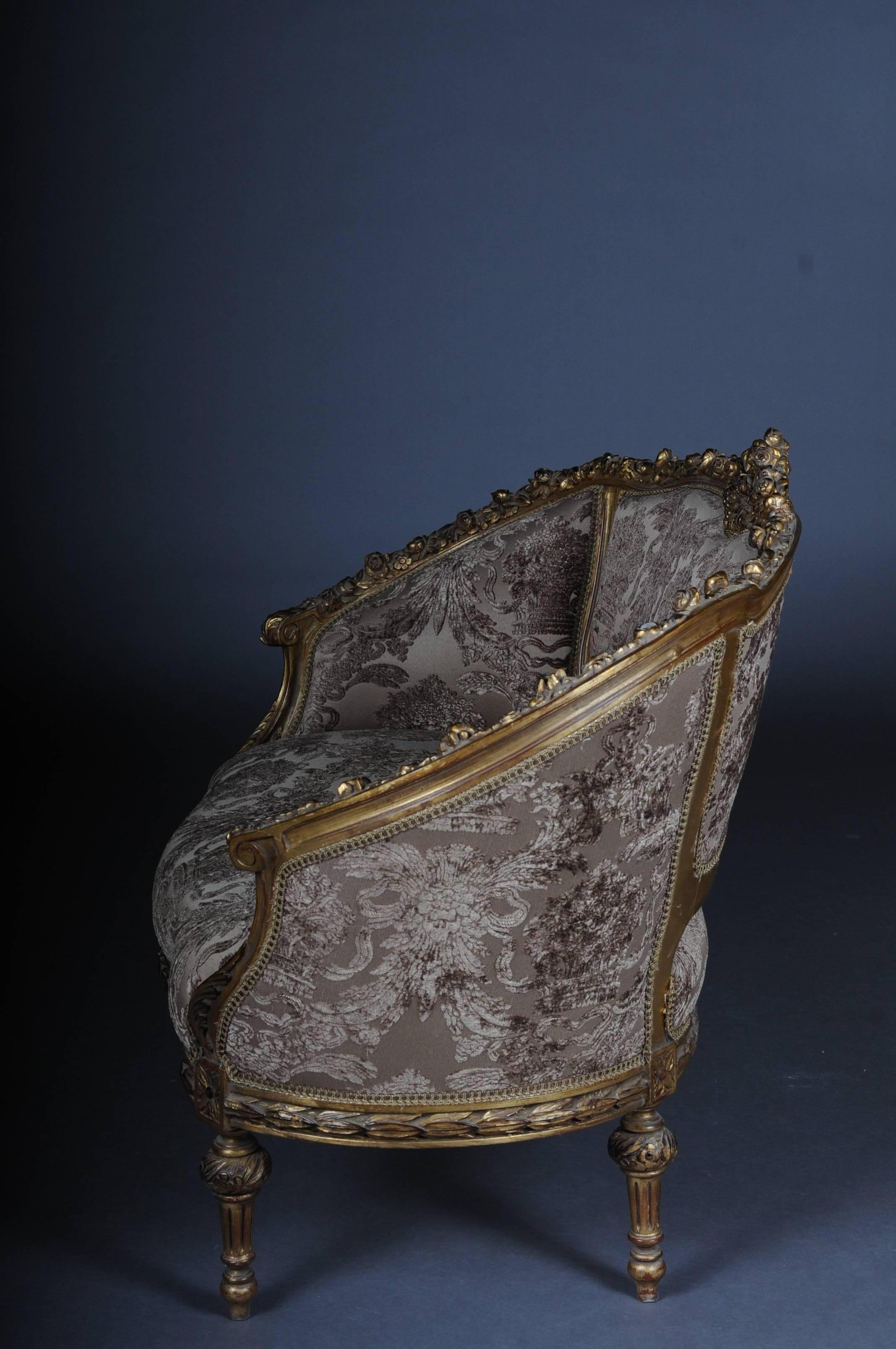 Decorative French Sofa, Canapé in Louis XVI Seize For Sale 2