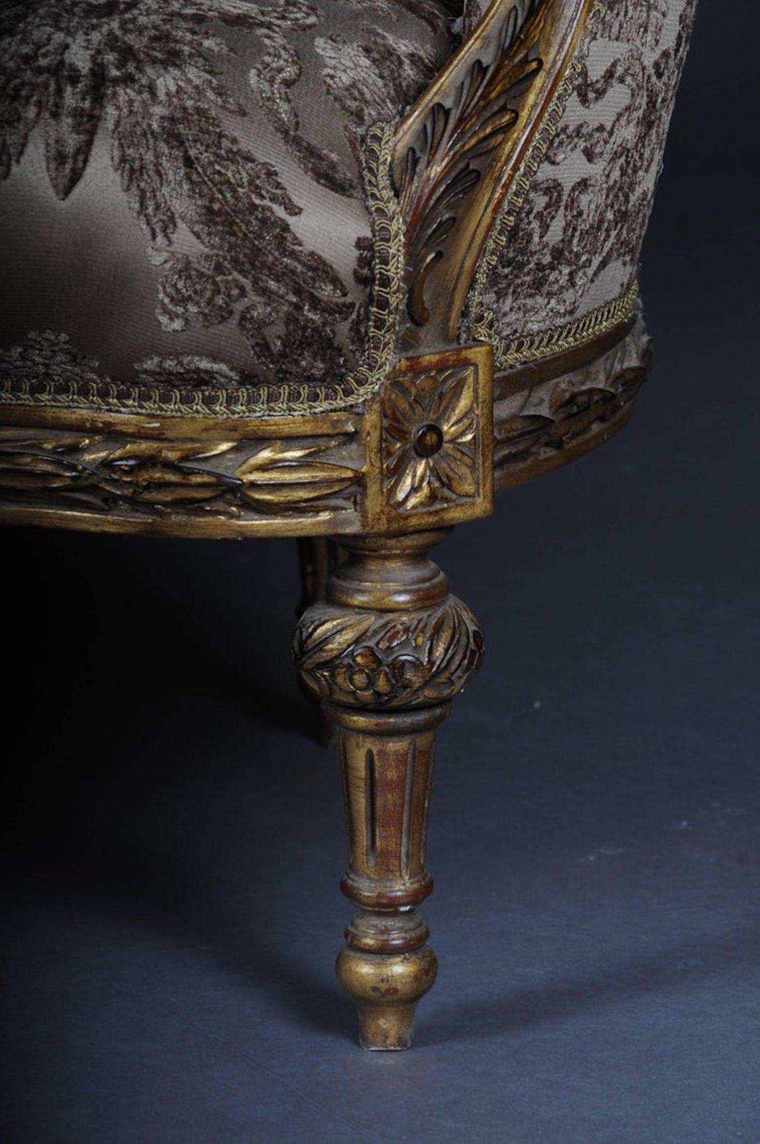 Divano decorativo francese, canapè in Louis Seize in vendita 2