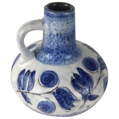 Decorative French Studio Pottery Ceramic Vessel or Jar
