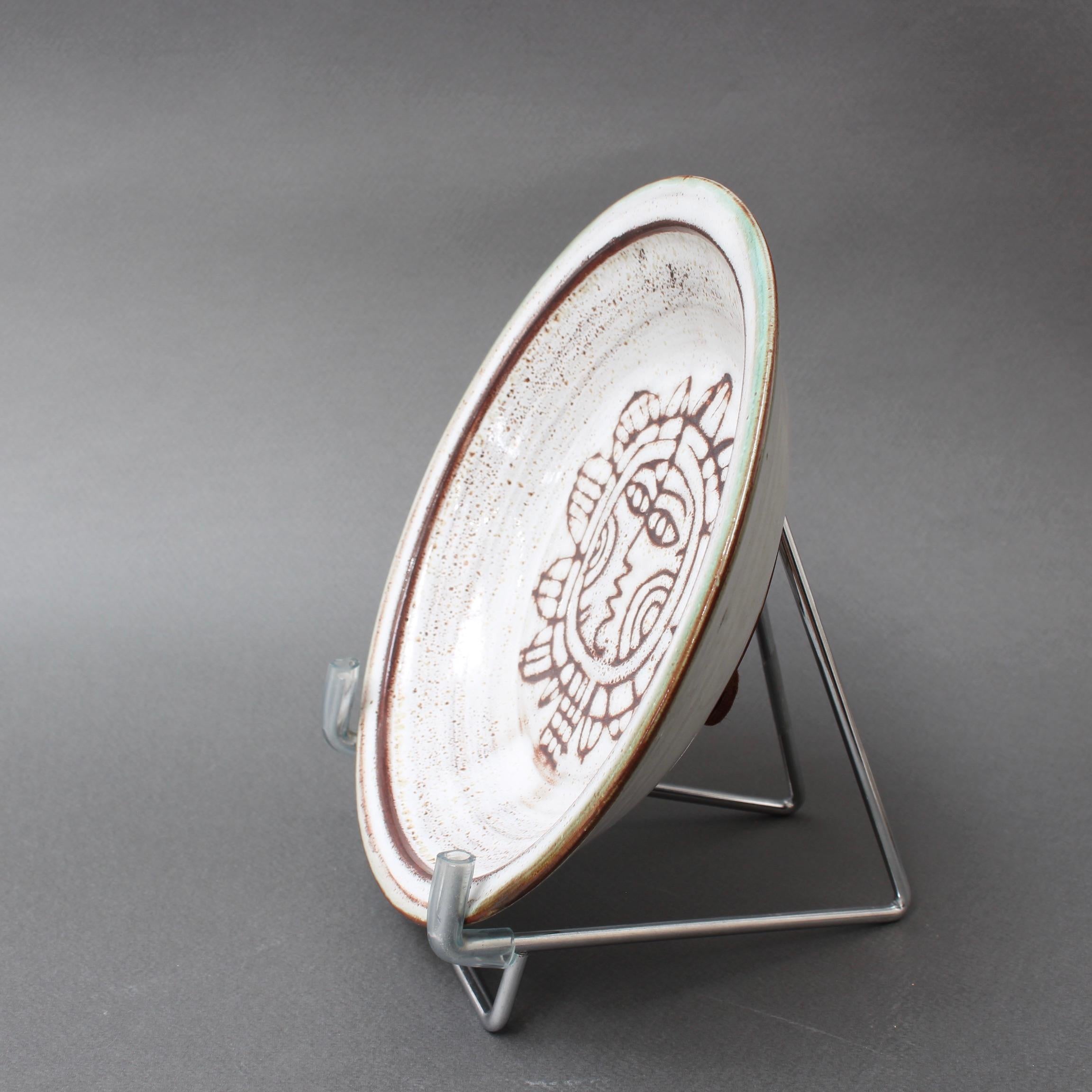 Mid-20th Century Decorative French Vintage Ceramic Bowl by Michel Barbier, circa 1960s
