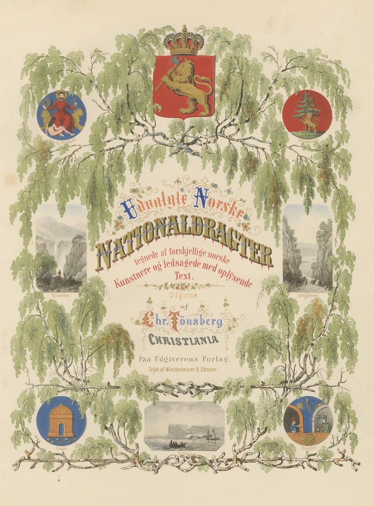 Decorative Frontispiece – Norwegian Regional Dress by Chr. Tønsberg For Sale 5