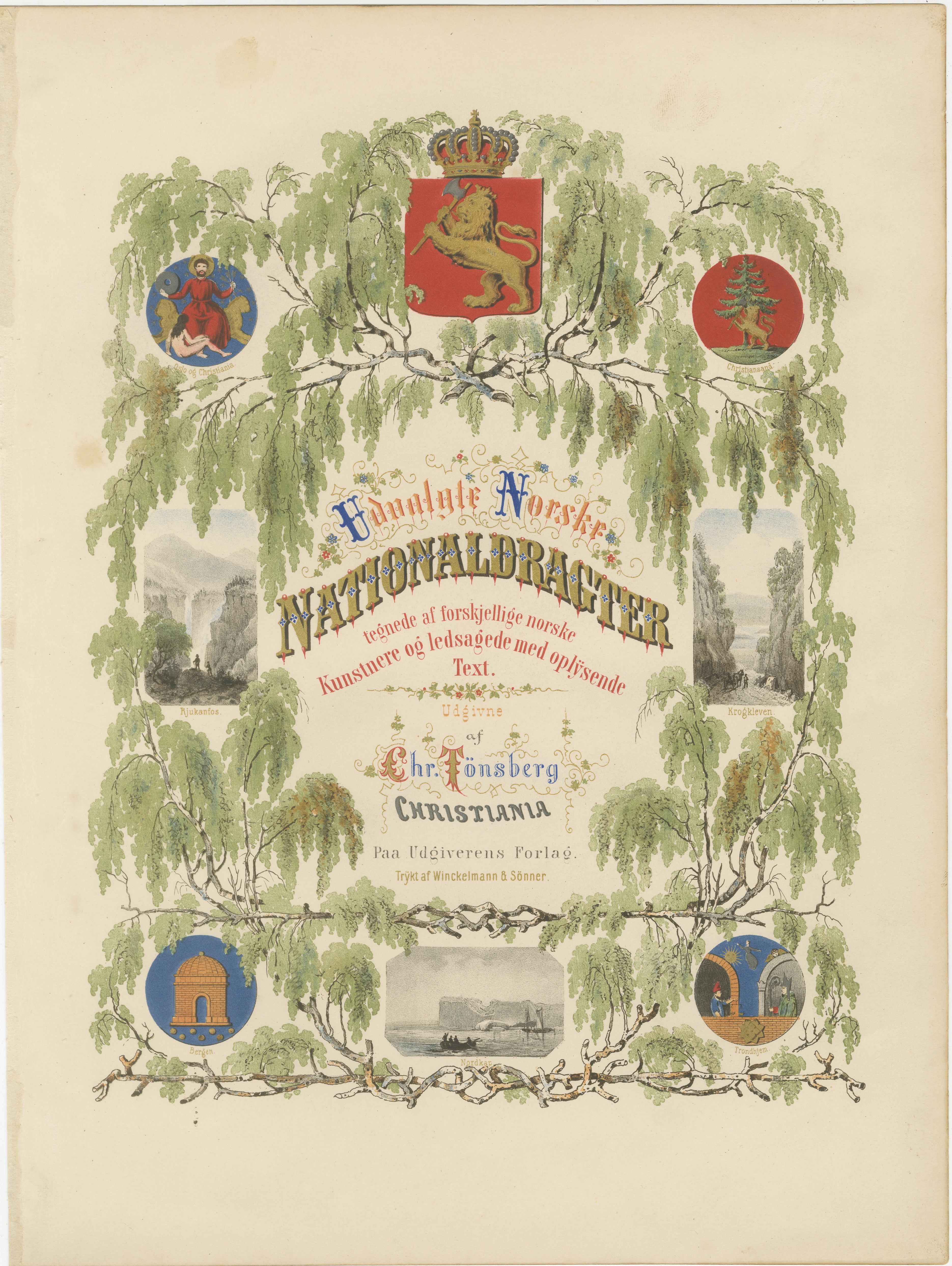 Decorative Frontispiece – Norwegian Regional Dress by Chr. Tønsberg For Sale 6