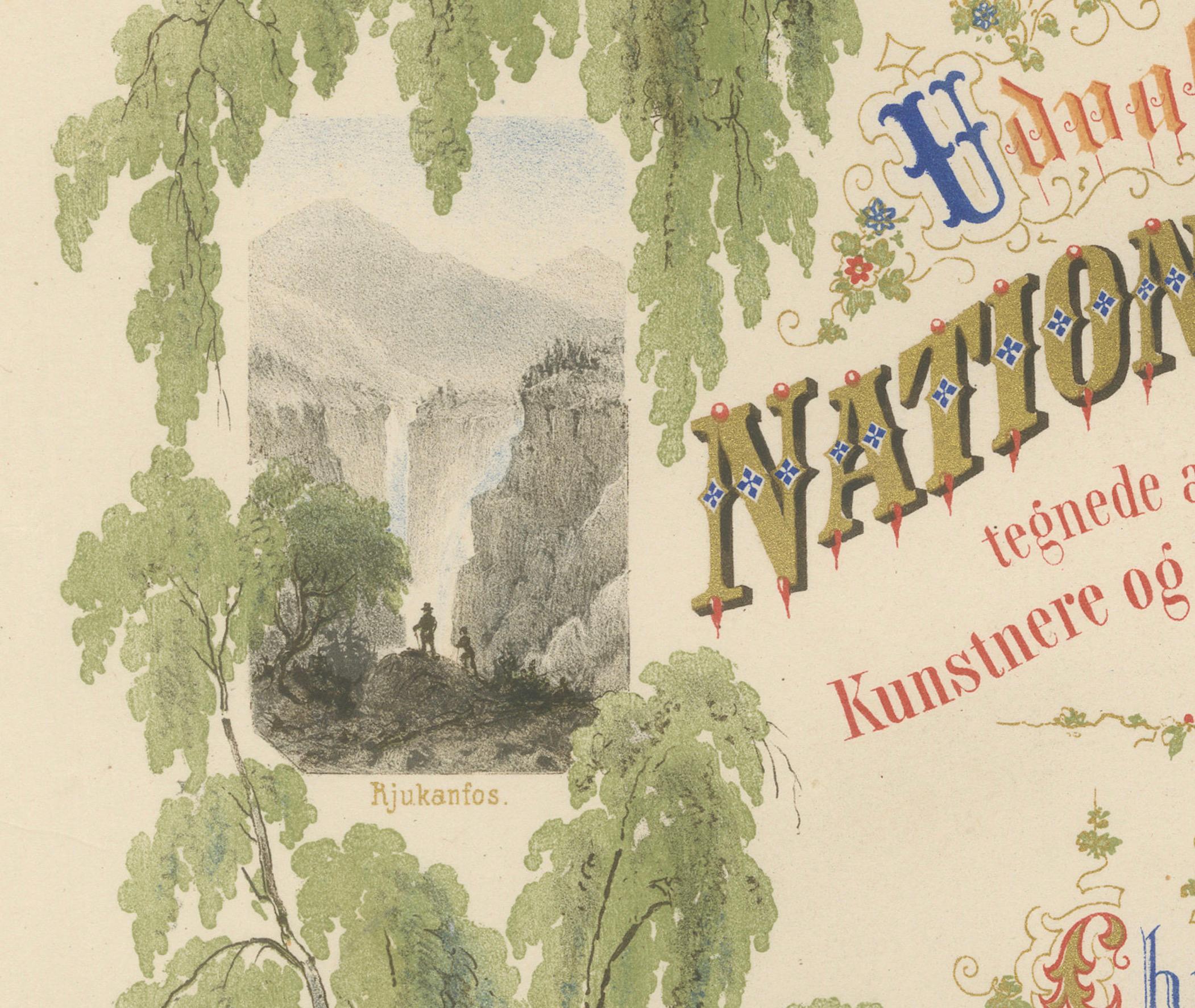 German Decorative Frontispiece – Norwegian Regional Dress by Chr. Tønsberg For Sale