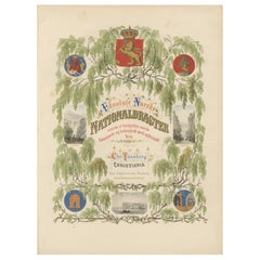 Antique Decorative Frontispiece – Norwegian Regional Dress by Chr. Tønsberg
