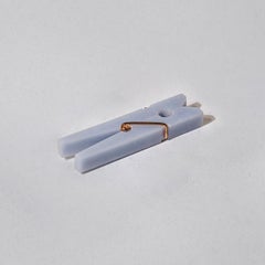 Clip decorativa per lavanderia in pietra preziosa CELESTE BLU