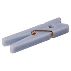 Clip decorativa per lavanderia in pietra preziosa CELESTE BLU