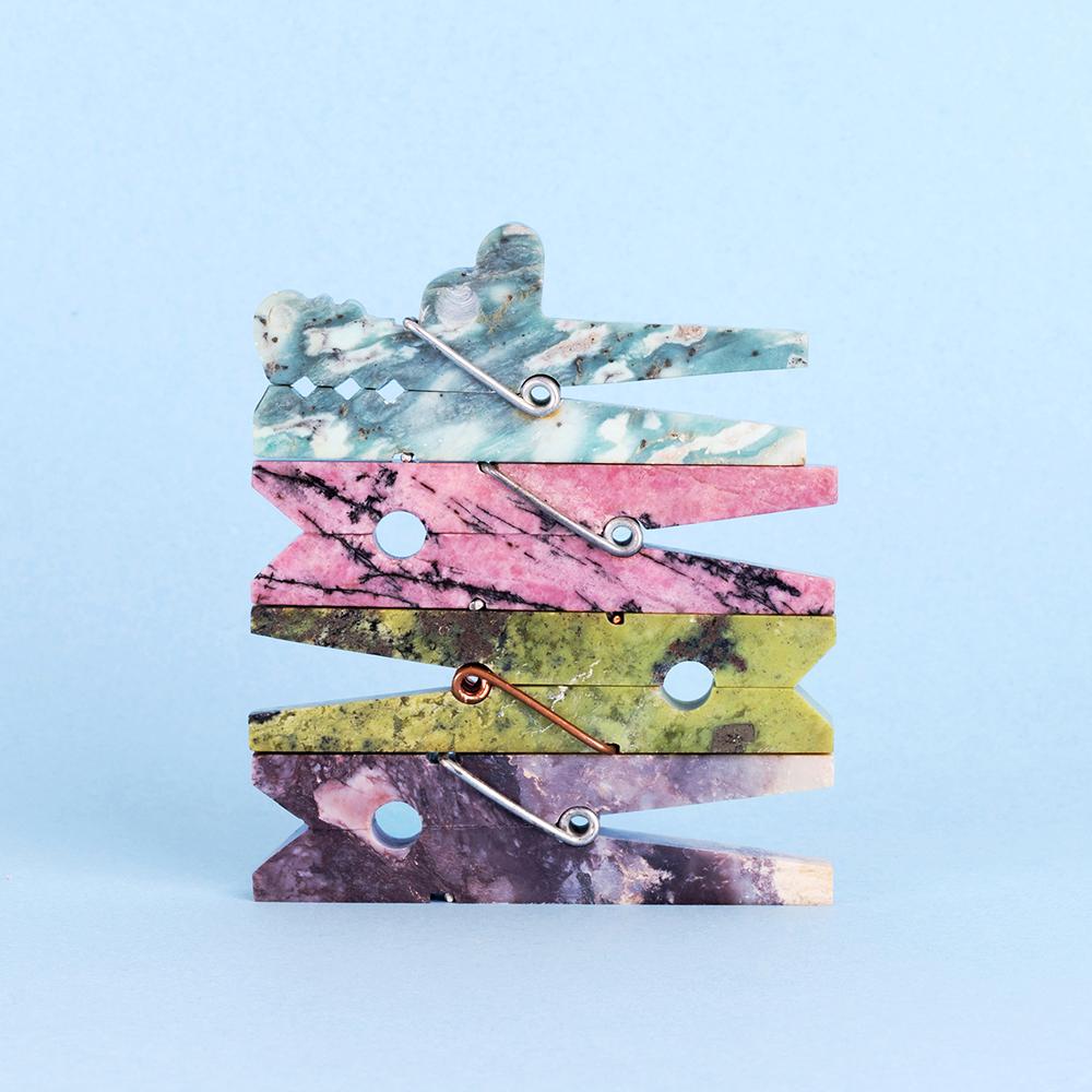 Clip decorativa per lavanderia con pietre preziose MIXED in vendita 5