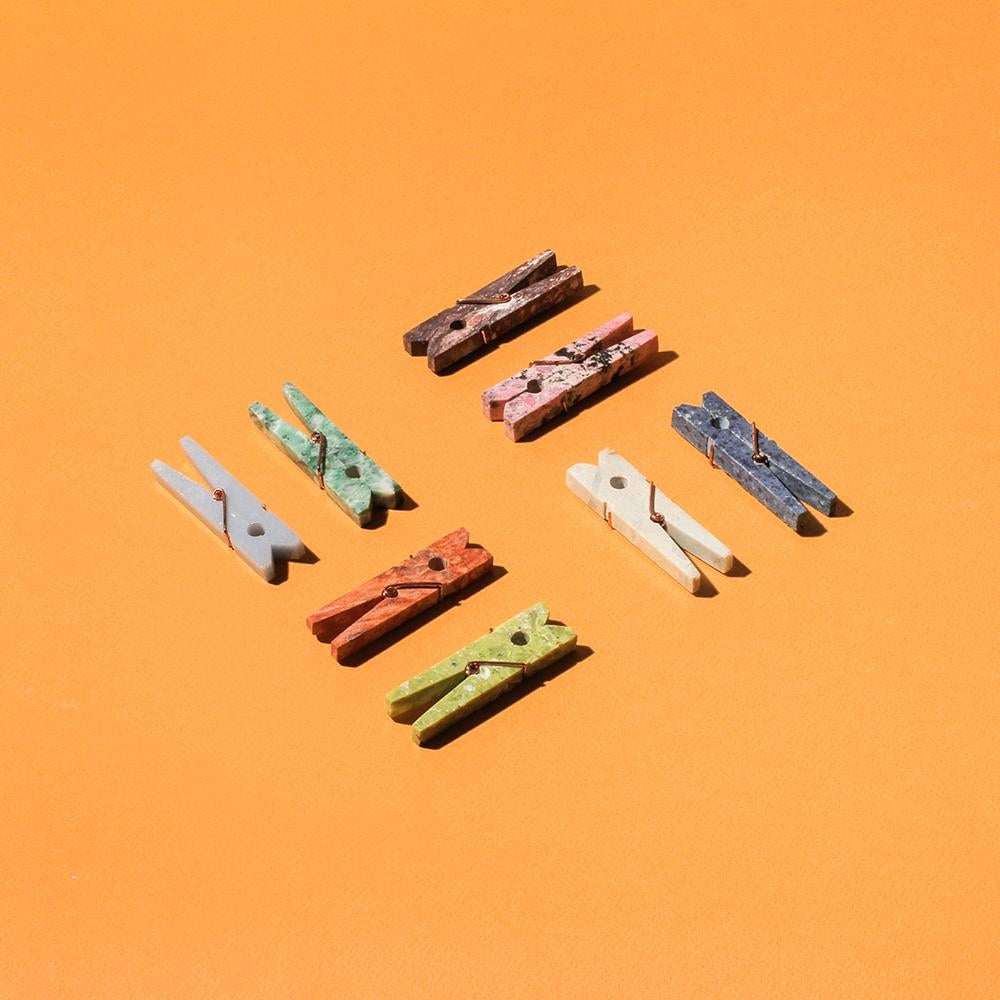 Clip decorativa per lavanderia con pietre preziose MIXED in vendita 4