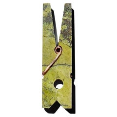Clip decorativa in pietra preziosa per il bucato - VERDE SERPENTINO