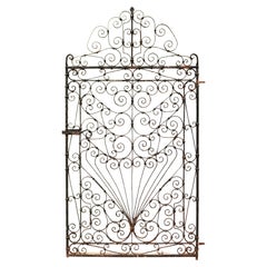 Antique Decorative Georgian Style Wrought Iron Gate