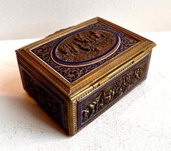 Decorative Gilt Bronze and Enamel Box for Ovington Brothers New York / France