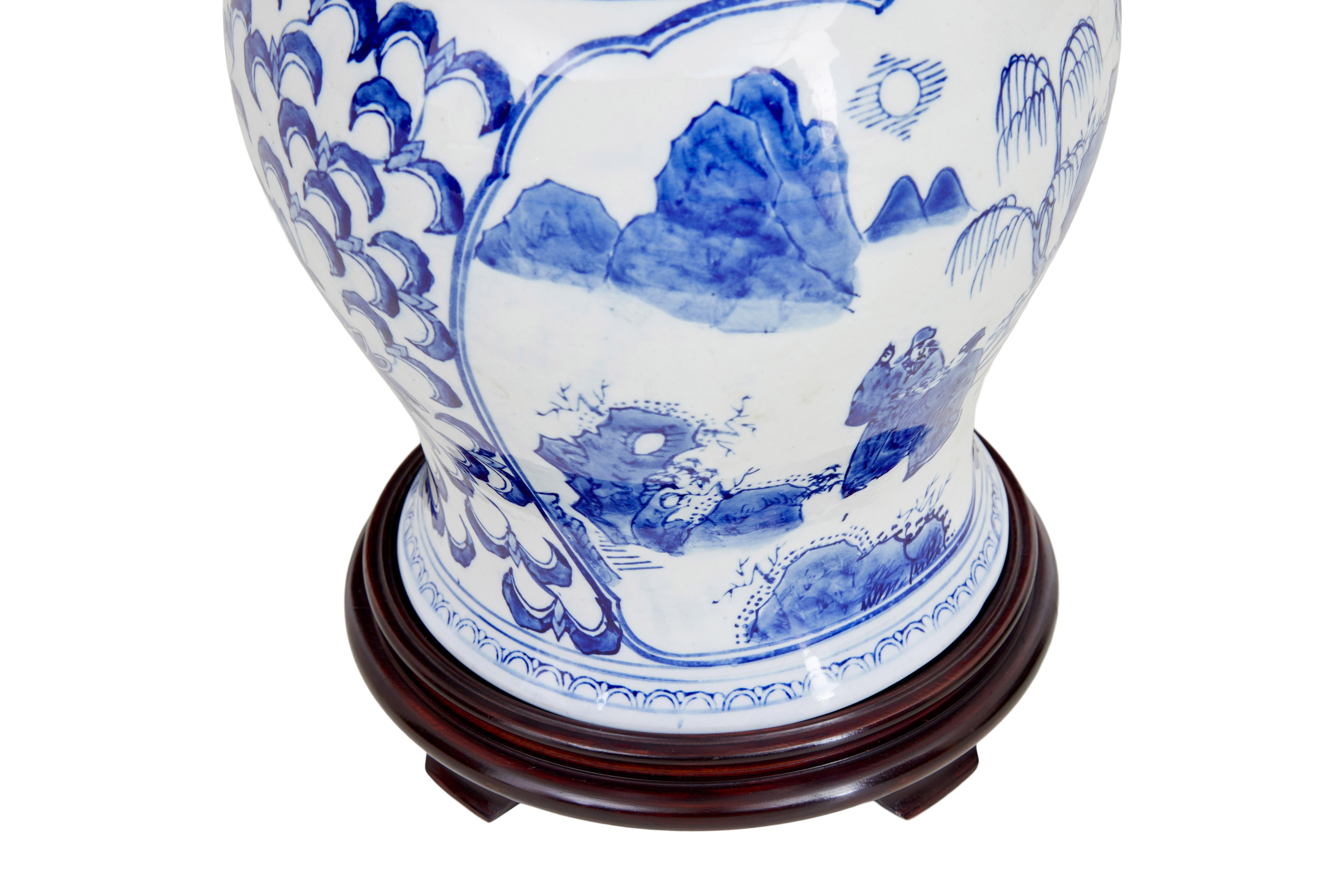 Hand-Crafted Decorative ginger jar table lamp For Sale