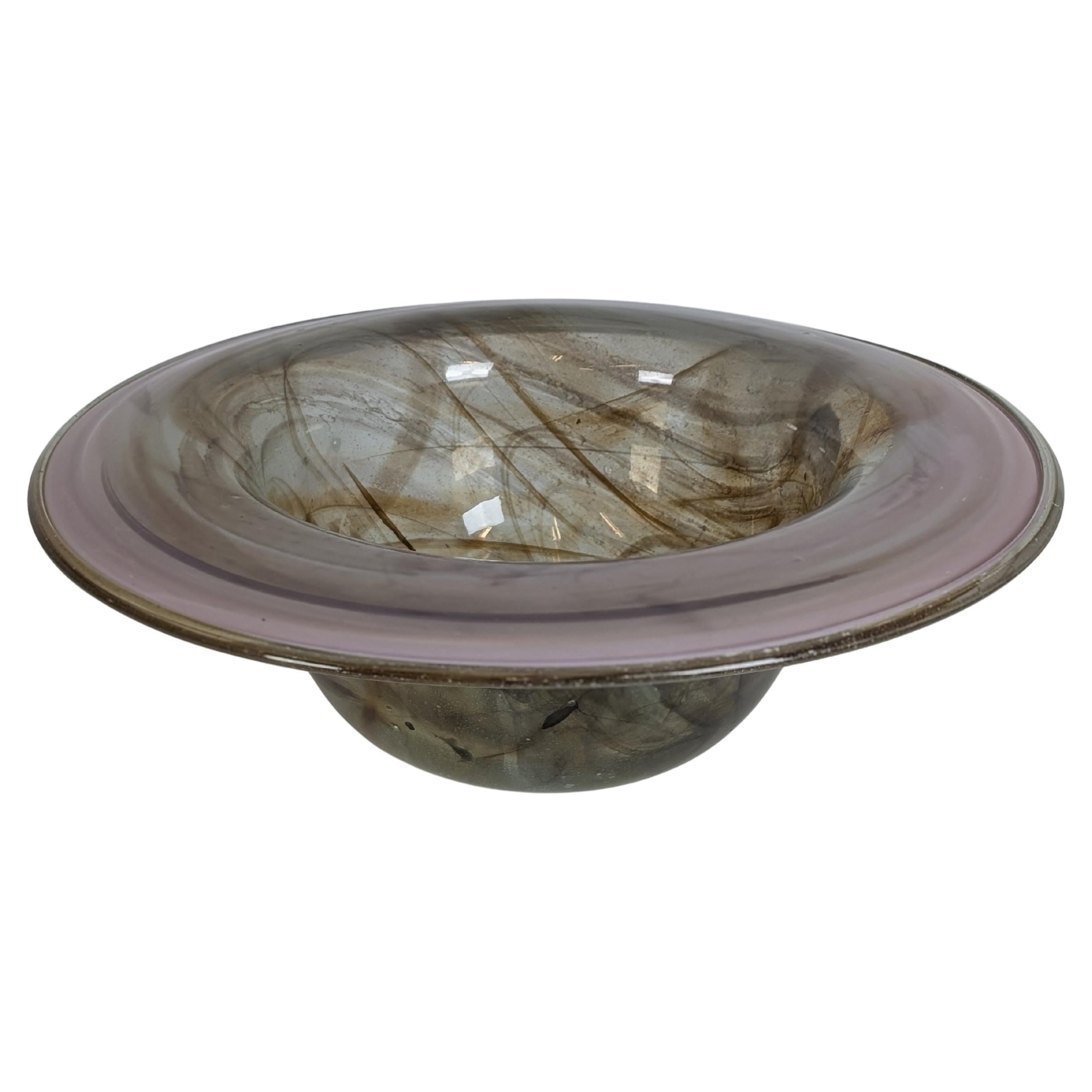 Decorative Glass Bowl in Smoky Colours, Mikko Merikallio, Studio Merikallio 1981 For Sale