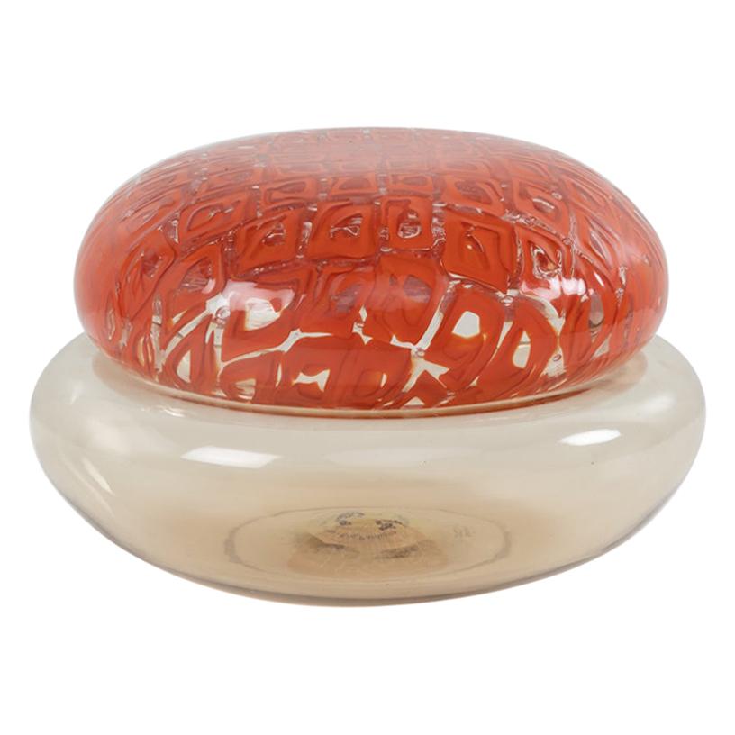 Caja de cristal decorativa con tapa de Murano, Ludovico Diaz de Santillana Venini Murano en venta