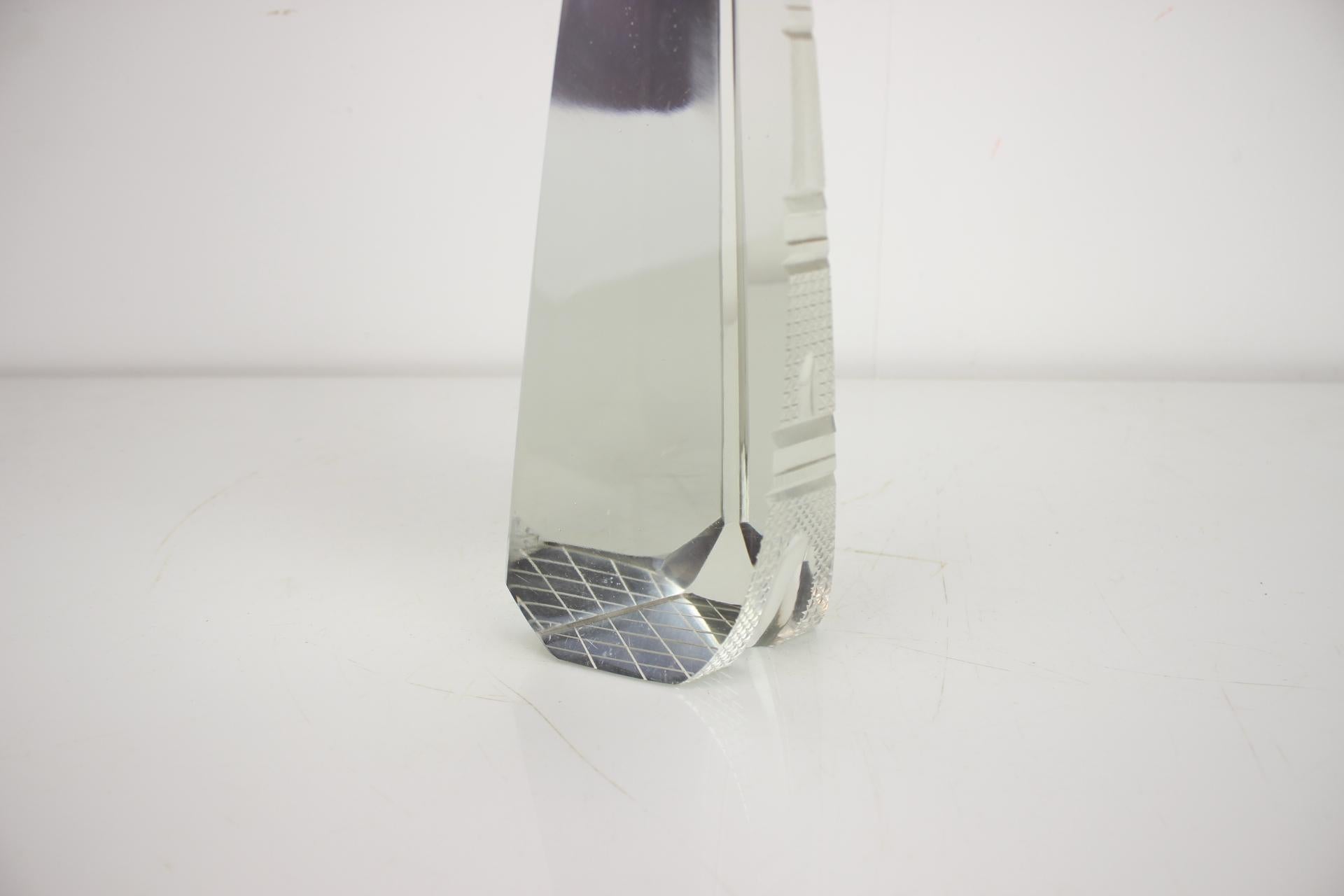 Dekorativer Glastur „Eiffel-Tür“ aus Tschechoslowakei, 1980er Jahre (Moderne der Mitte des Jahrhunderts) im Angebot