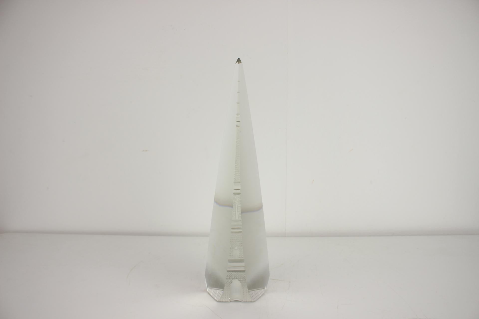 Dekorativer Glastur „Eiffel-Tür“ aus Tschechoslowakei, 1980er Jahre im Zustand „Gut“ im Angebot in Praha, CZ