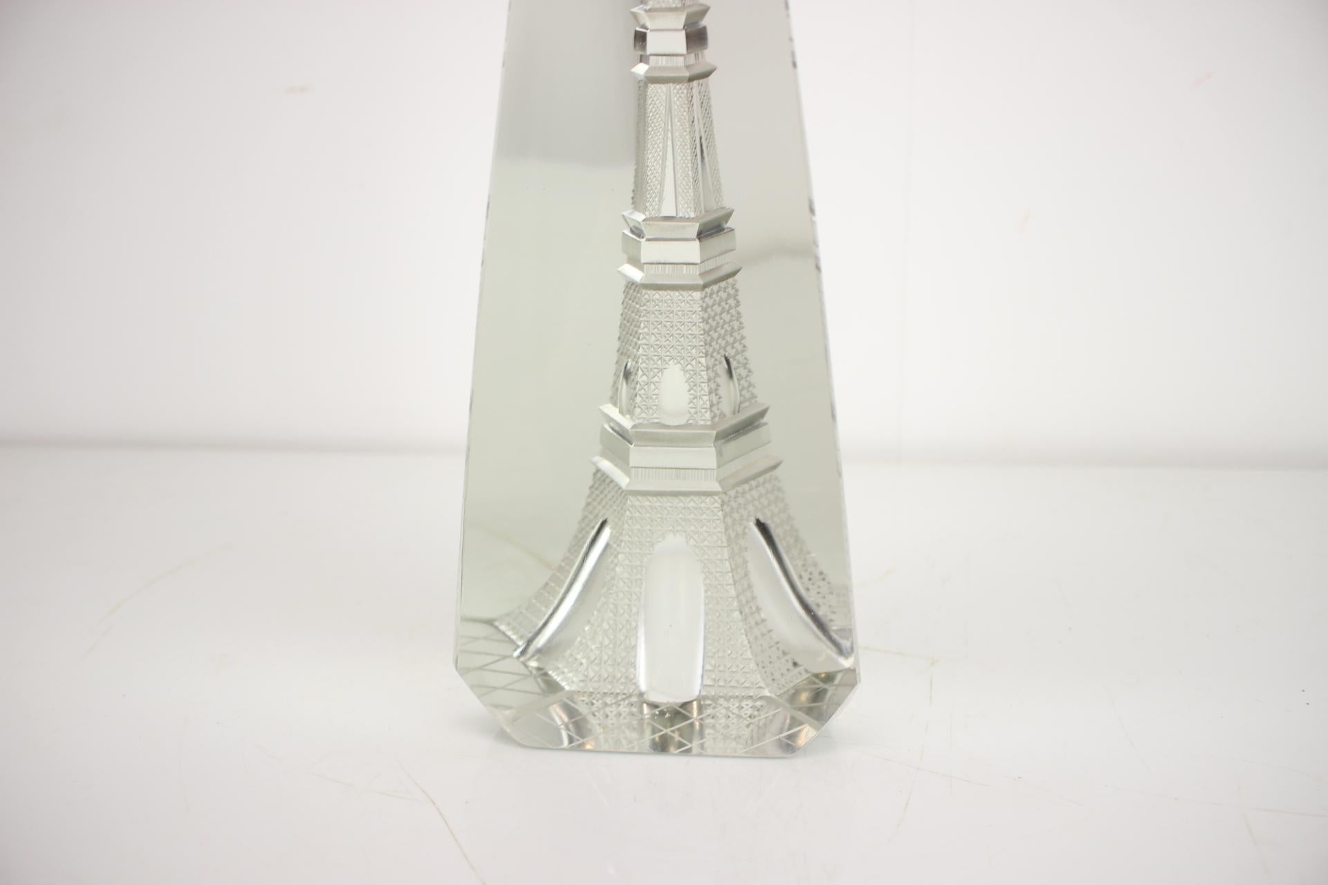 Dekorativer Glastur „Eiffel-Tür“ aus Tschechoslowakei, 1980er Jahre im Angebot 2