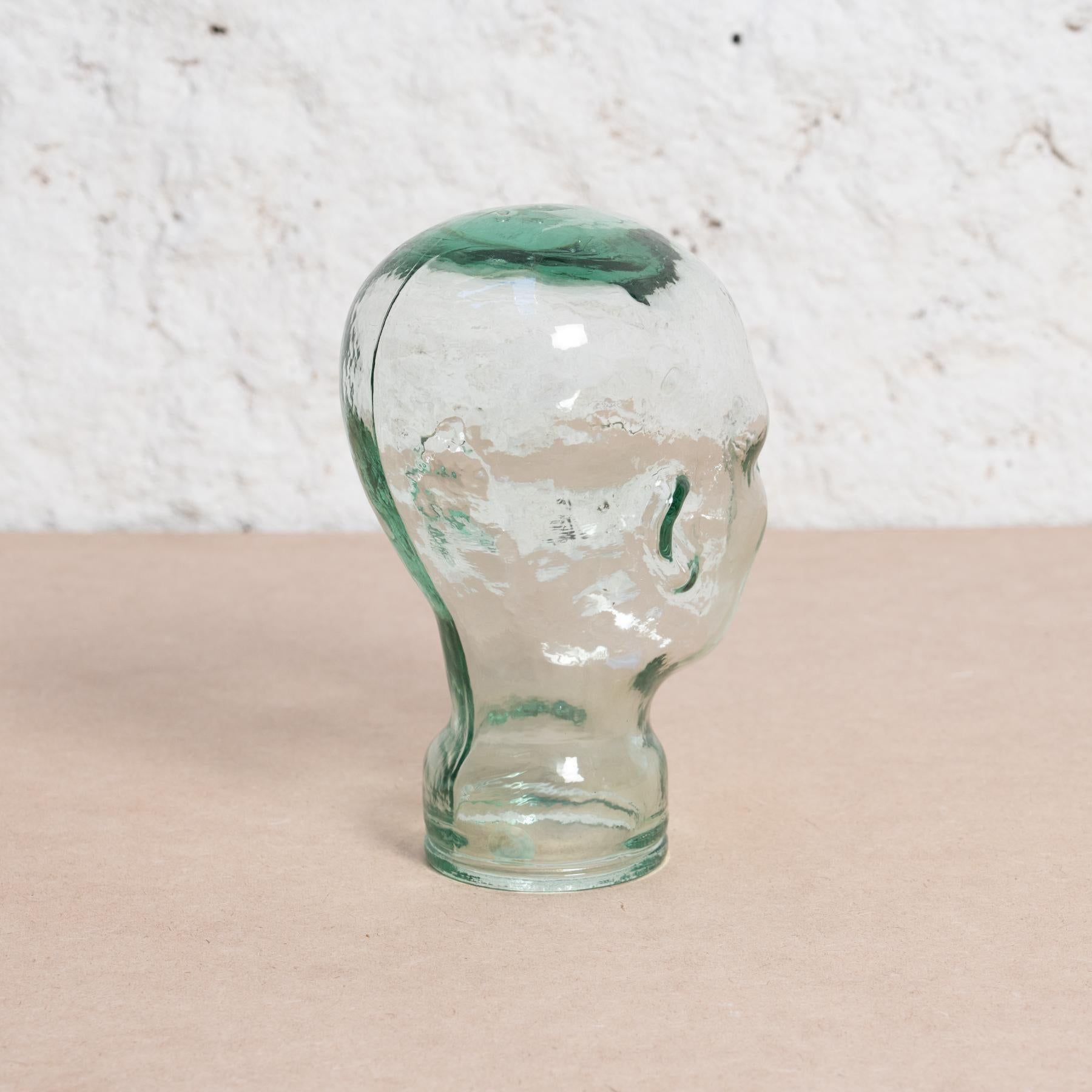 Scultura di testa in vetro decorativo, 1970 circa in vendita 4