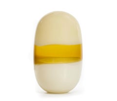 Decorative Glass Pill Vase, Banded Series by Siemon & Salazar - In Stock
