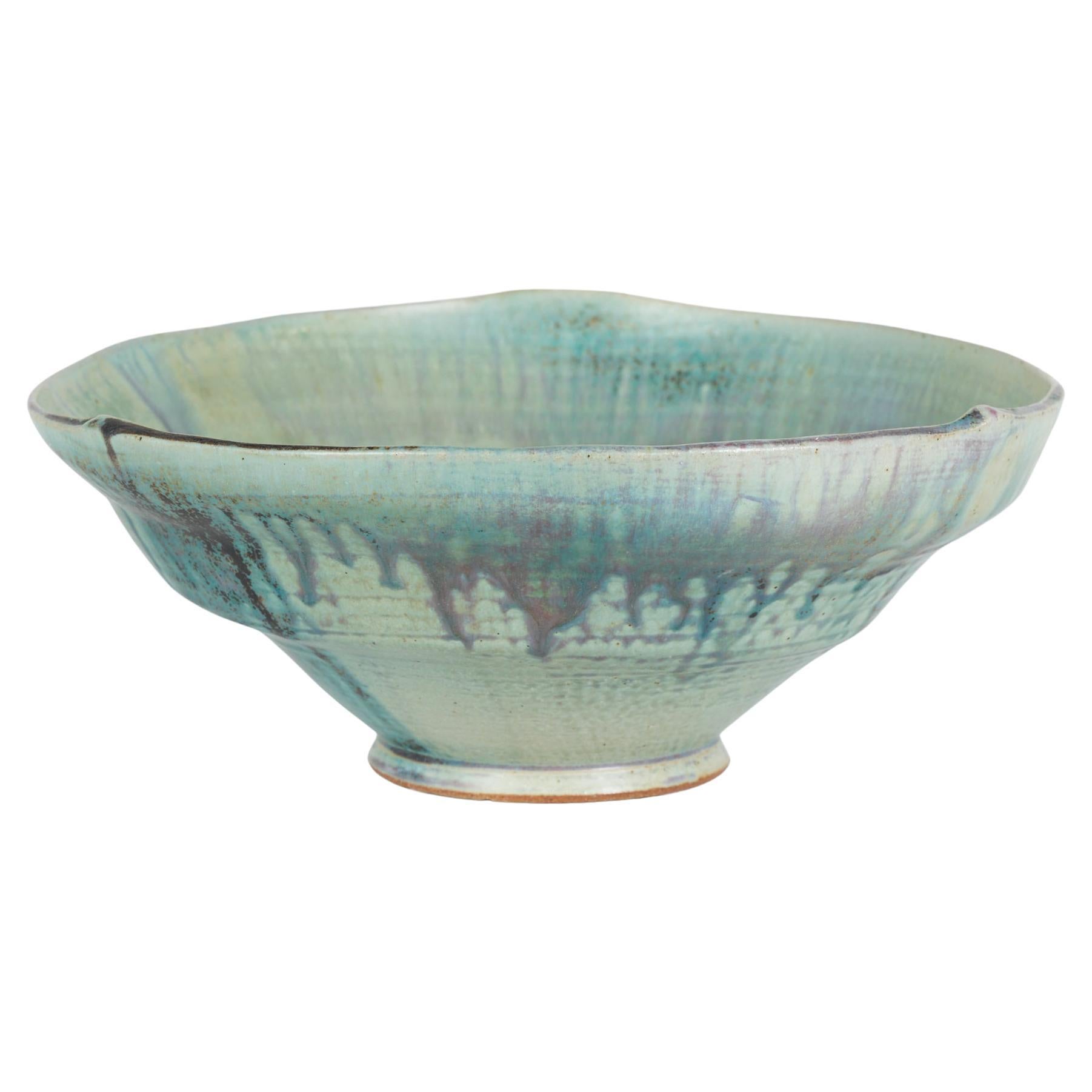 Decorative Glazed Stoneware Bowl by McMillen