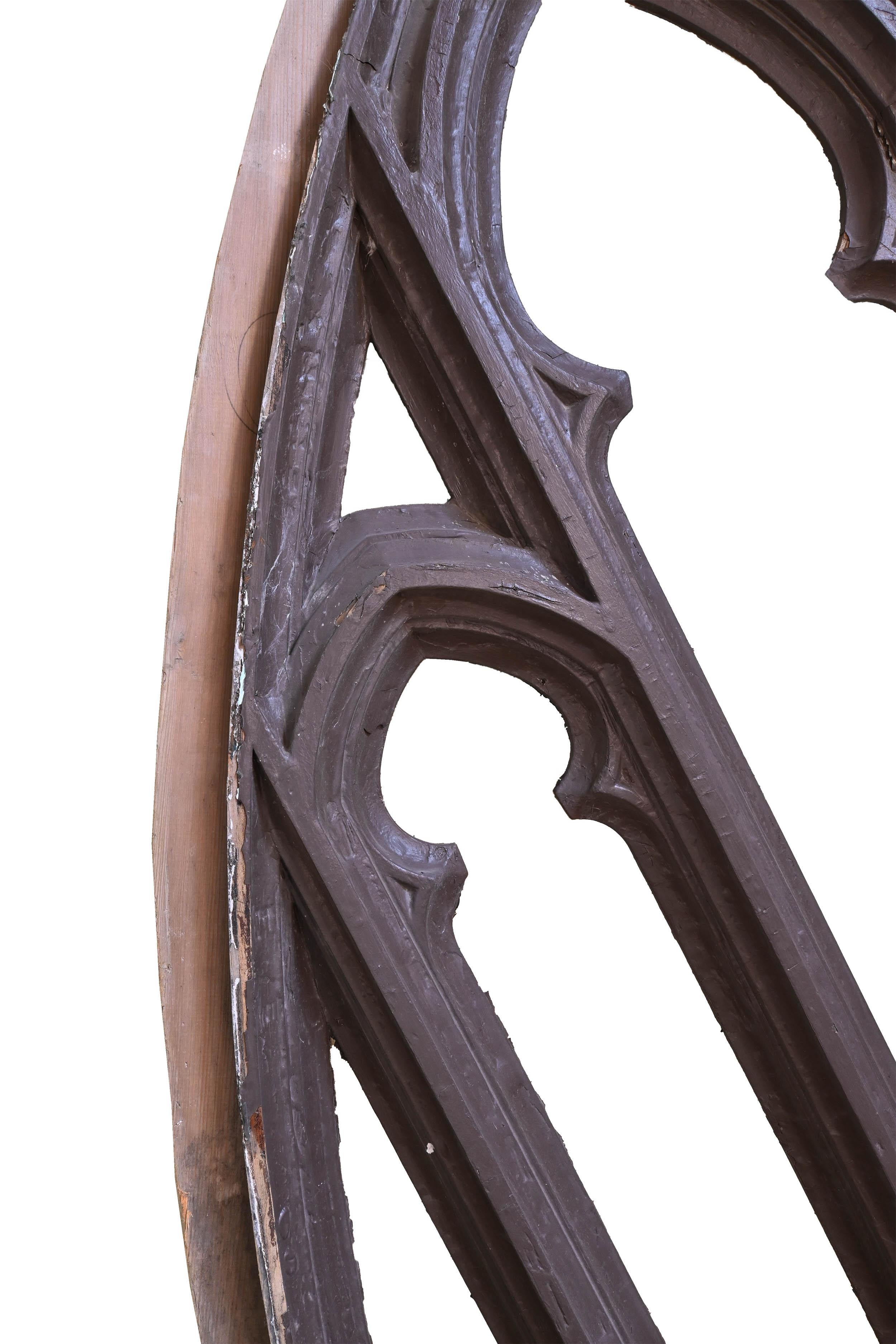 North American Decorative Gothic Arched Frame with Curvilinear Open Work