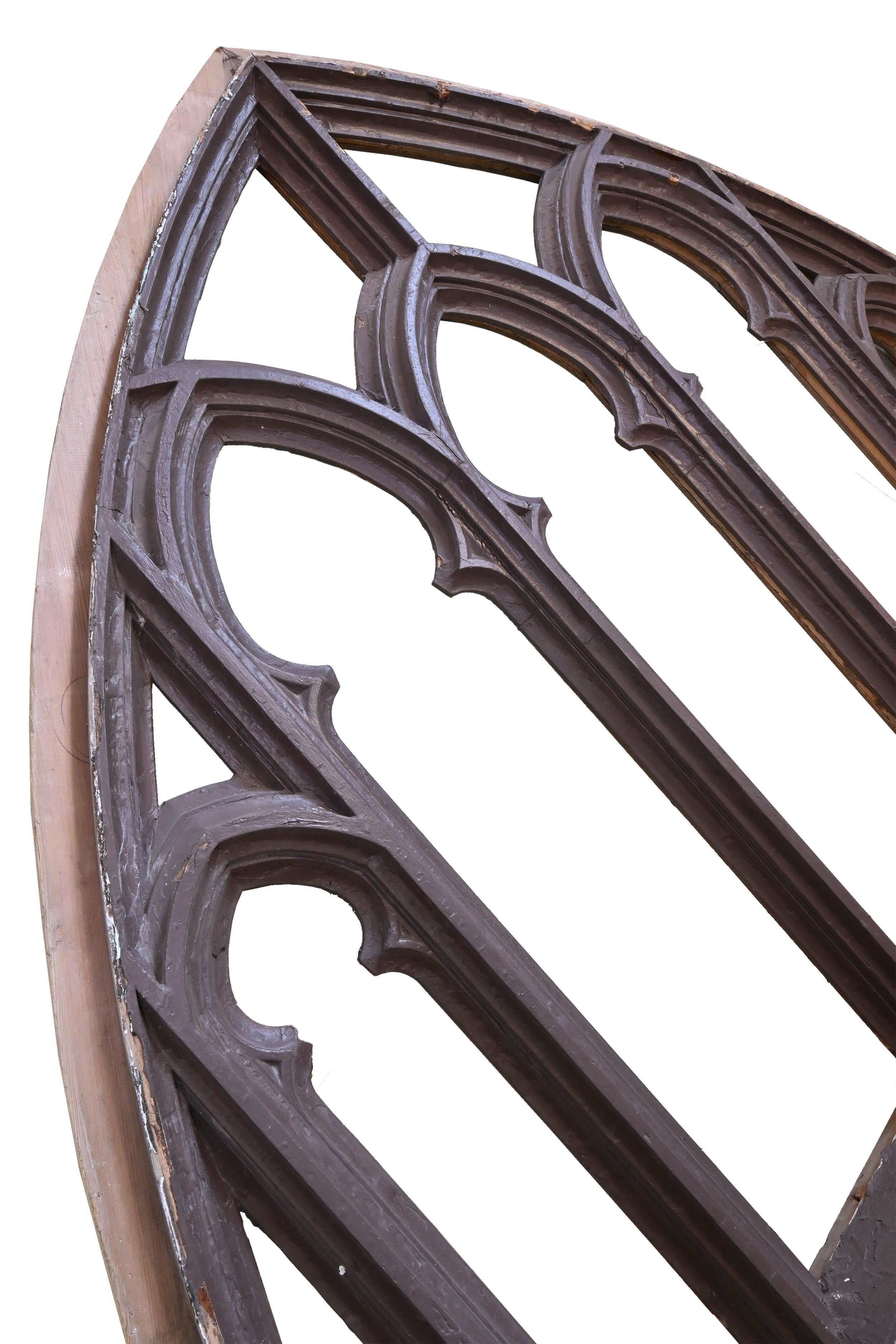 20th Century Decorative Gothic Arched Frame with Curvilinear Open Work