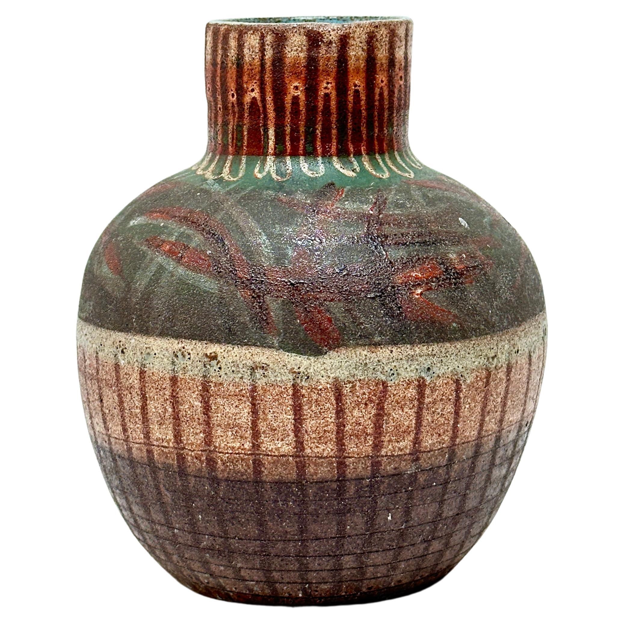 Decorative Gourd Vase, Accolay, France c. 1960