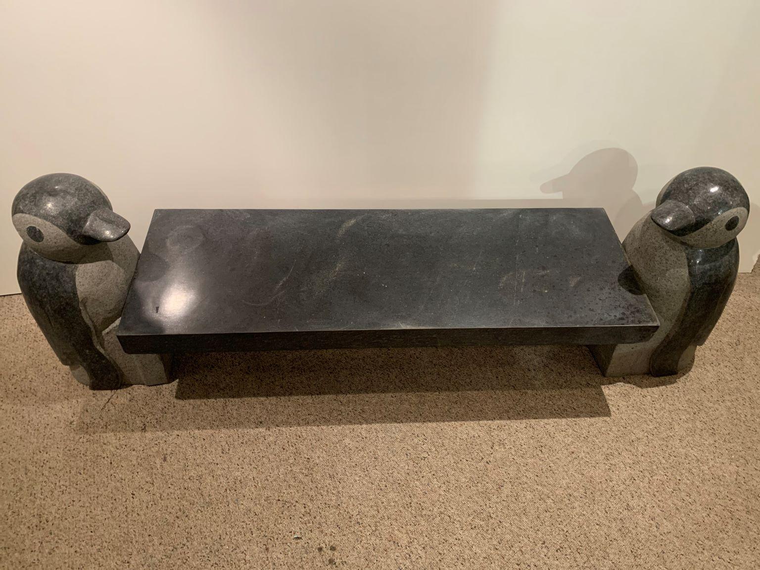 Decorative Granite Penguin Bench or Table in the Style of Jeff Koons 3