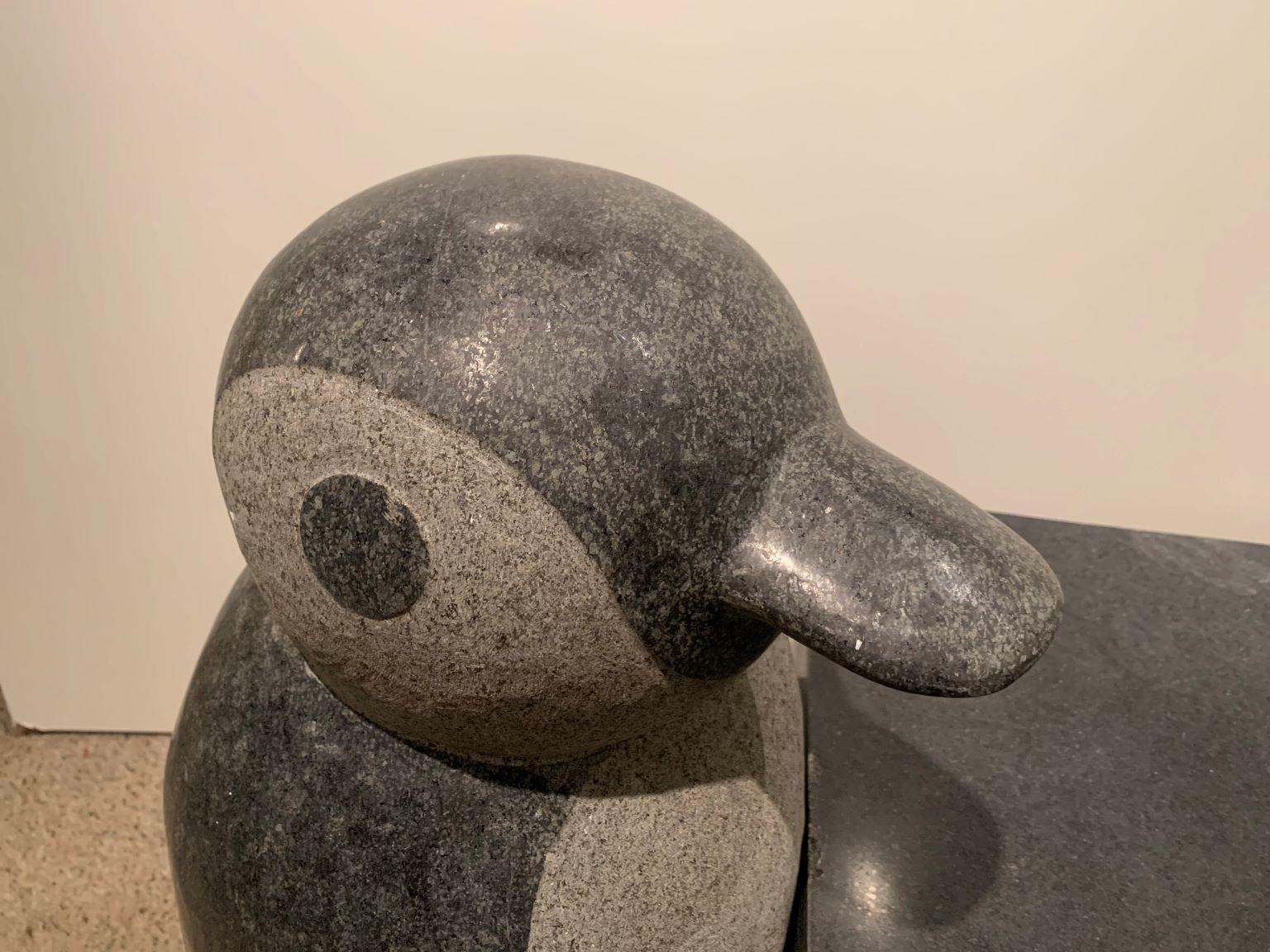 Decorative Granite Penguin Bench or Table in the Style of Jeff Koons In Good Condition In Bernville, PA