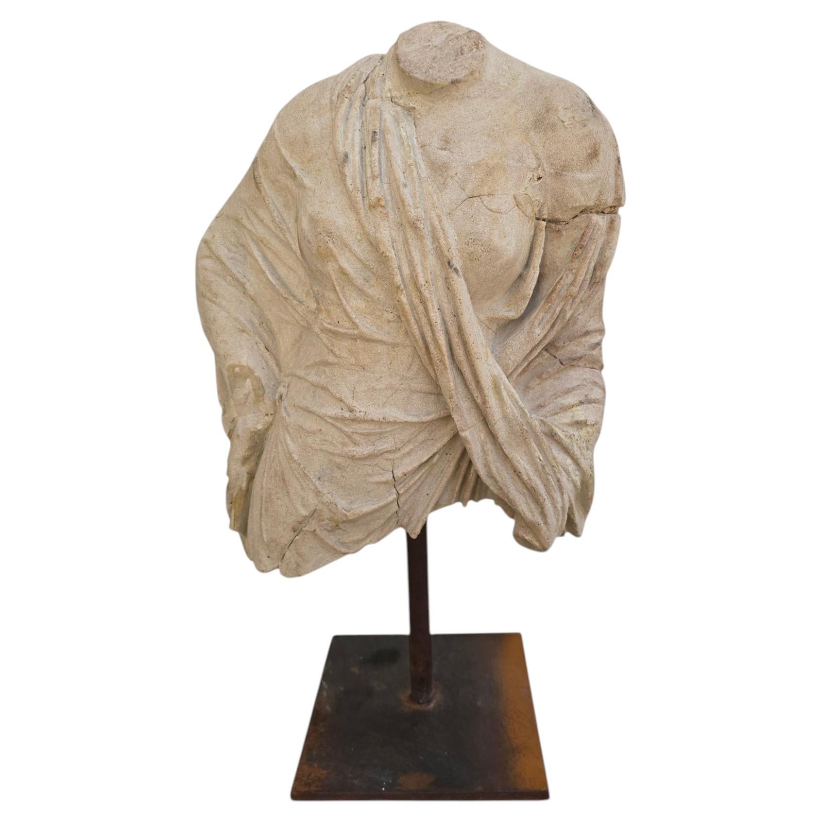 Decorative Greek Bust Sculpture on Iron Base, Second Half of the 20th Century