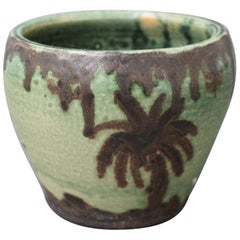 Vintage Decorative Green Ceramic Pot by GW '1975', Small