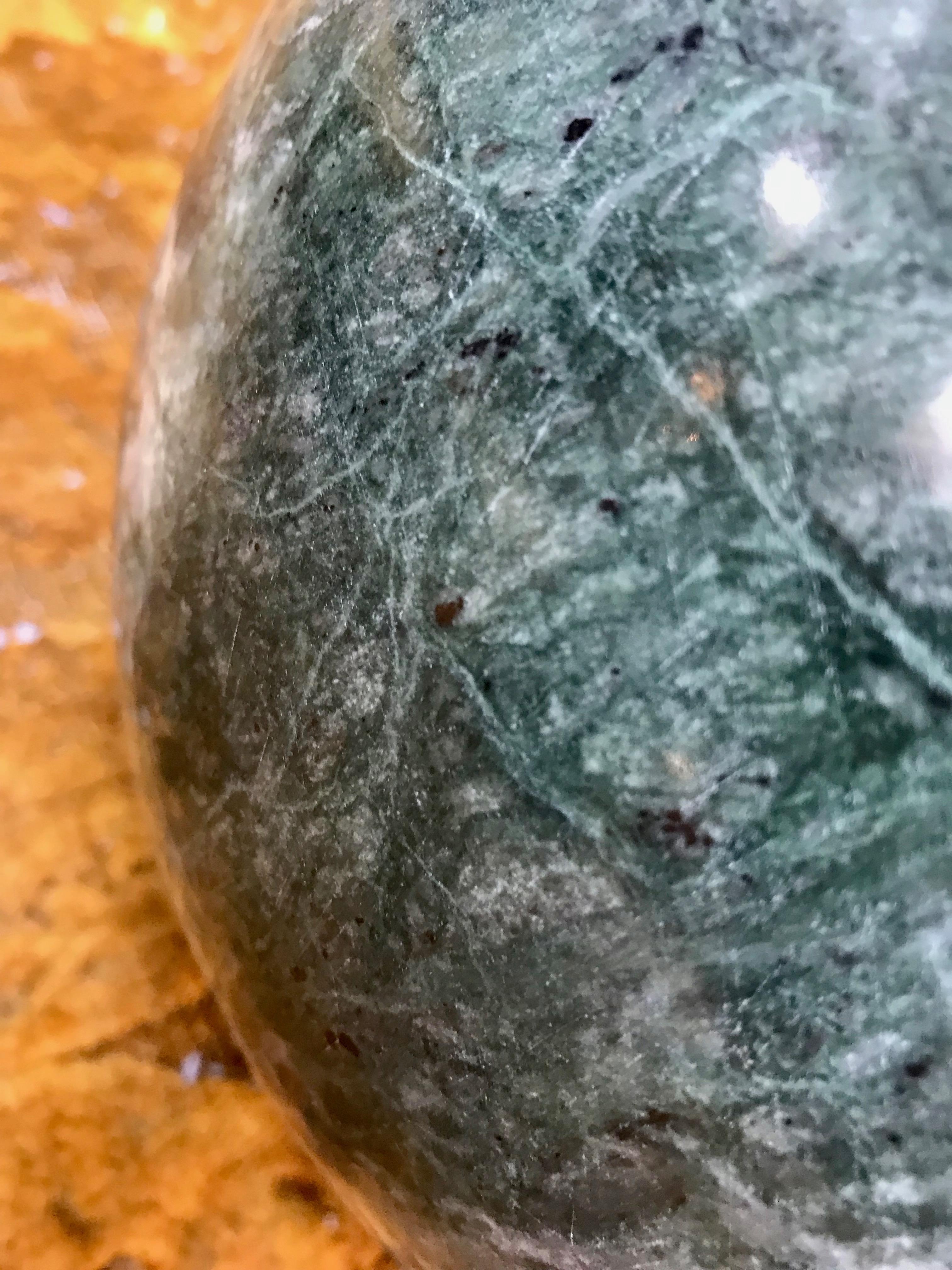 Italian Decorative Green Marble Sphere, Italy