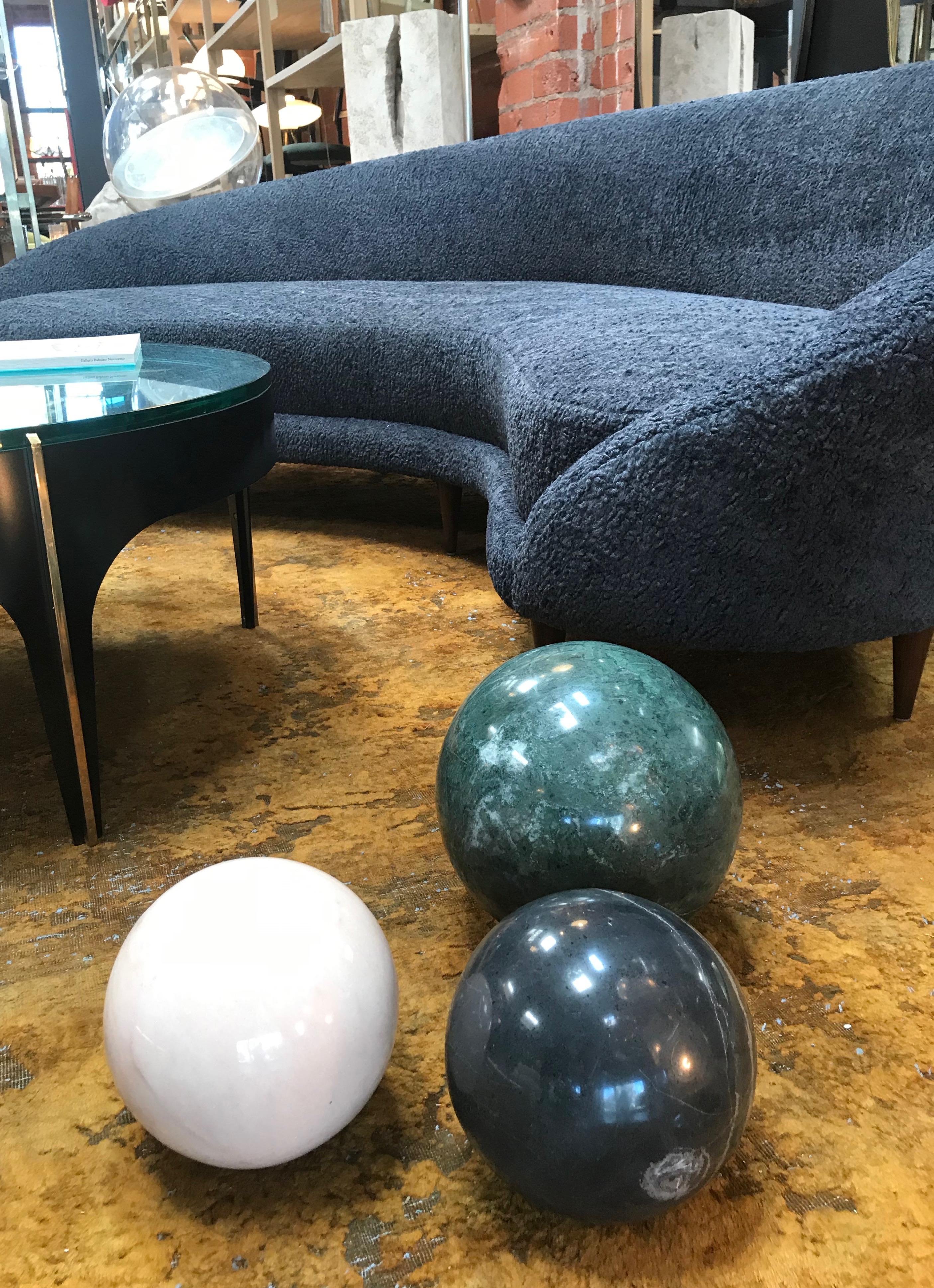 Decorative Green Marble Sphere, Italy In New Condition In Los Angeles, CA