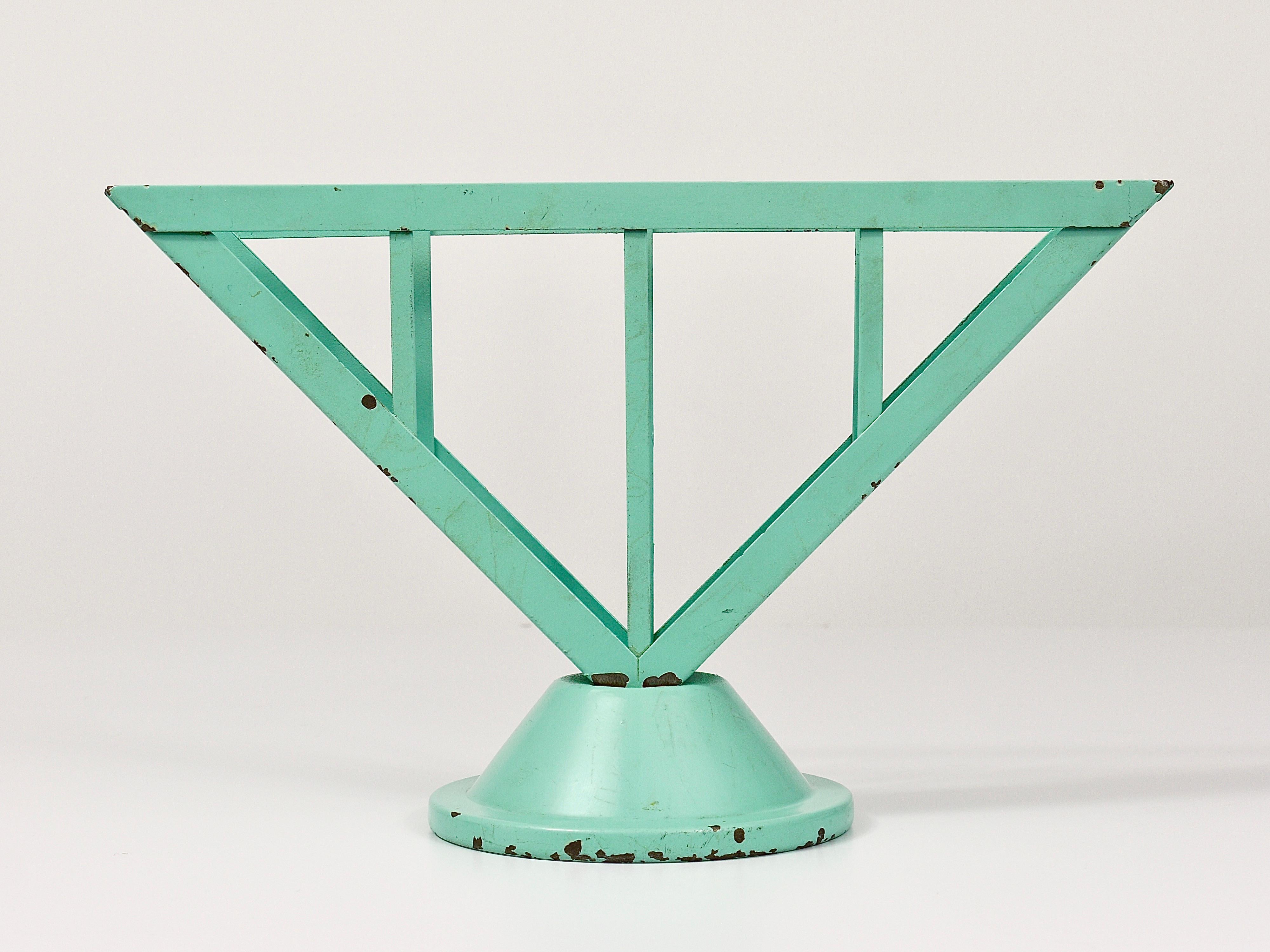 German Decorative Green Marianne Brandt Avantgarde Bauhaus Napkin Holder, Ruppel, 1930s
