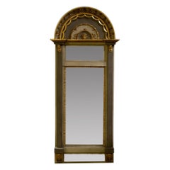 Antique Decorative Gustavian Swedish Pier Mirror 19thc