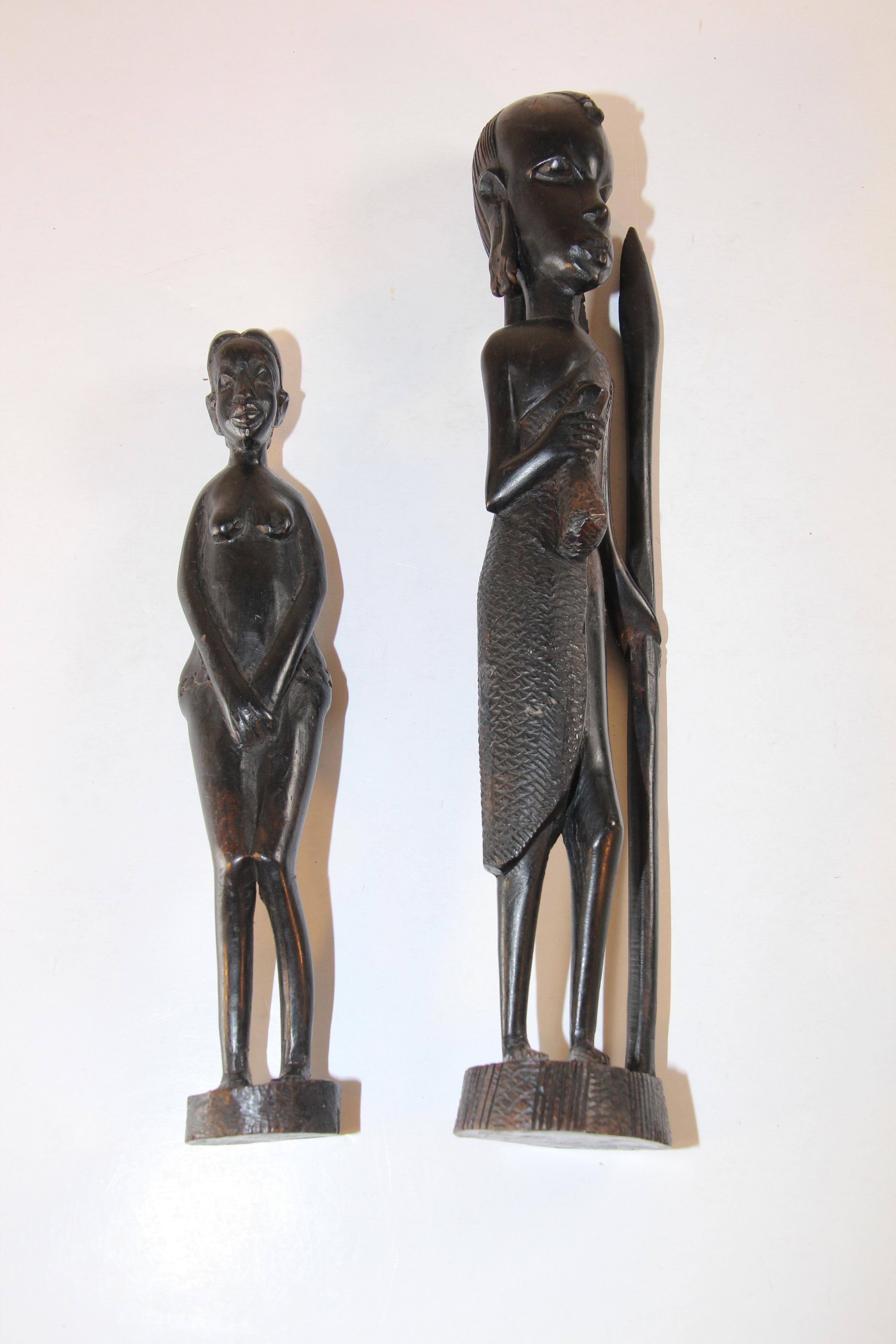 african hand carved wooden statue