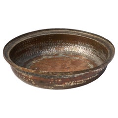 Vintage Decorative Hand Hammered and Patinated Bowl