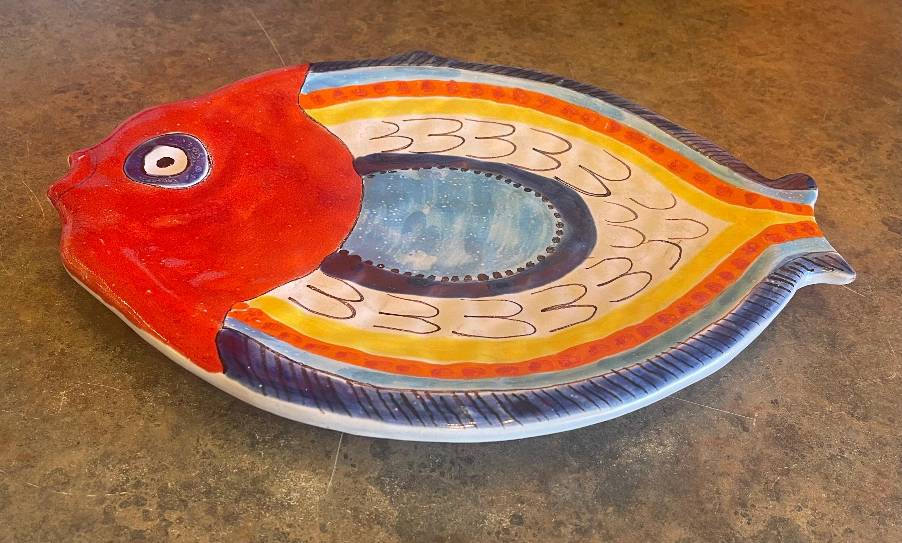 pottery fish plate