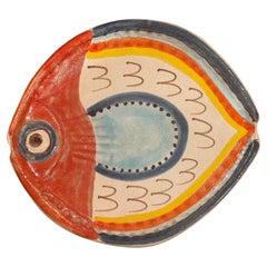 Decorative Hand Painted Italian Ceramic Fish Plate by DeSimone