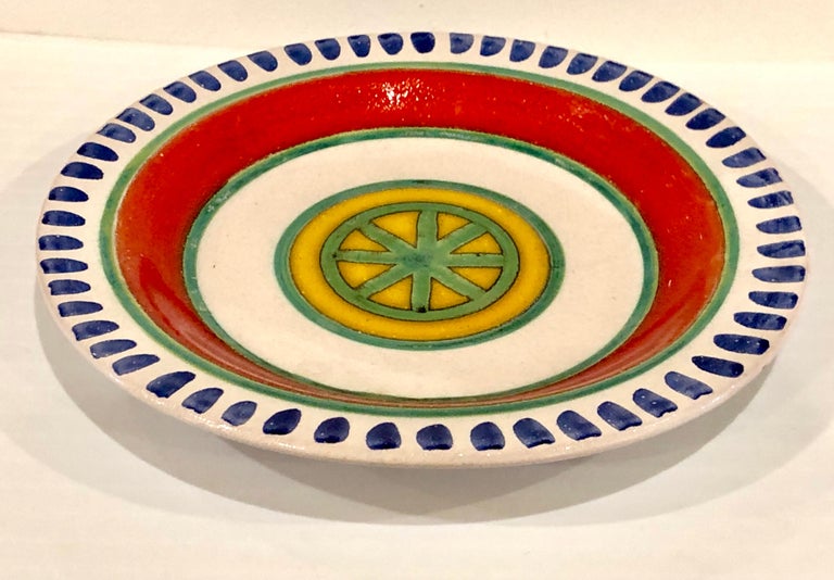 Decorative Hand Painted Italian Ceramic Plate by DeSimone at 1stDibs