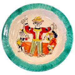 Decorative Hand Painted Italian Ceramic Plate by DeSimone