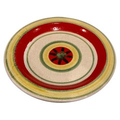 Vintage Decorative Hand Painted Italian Ceramic Plate by DeSimone