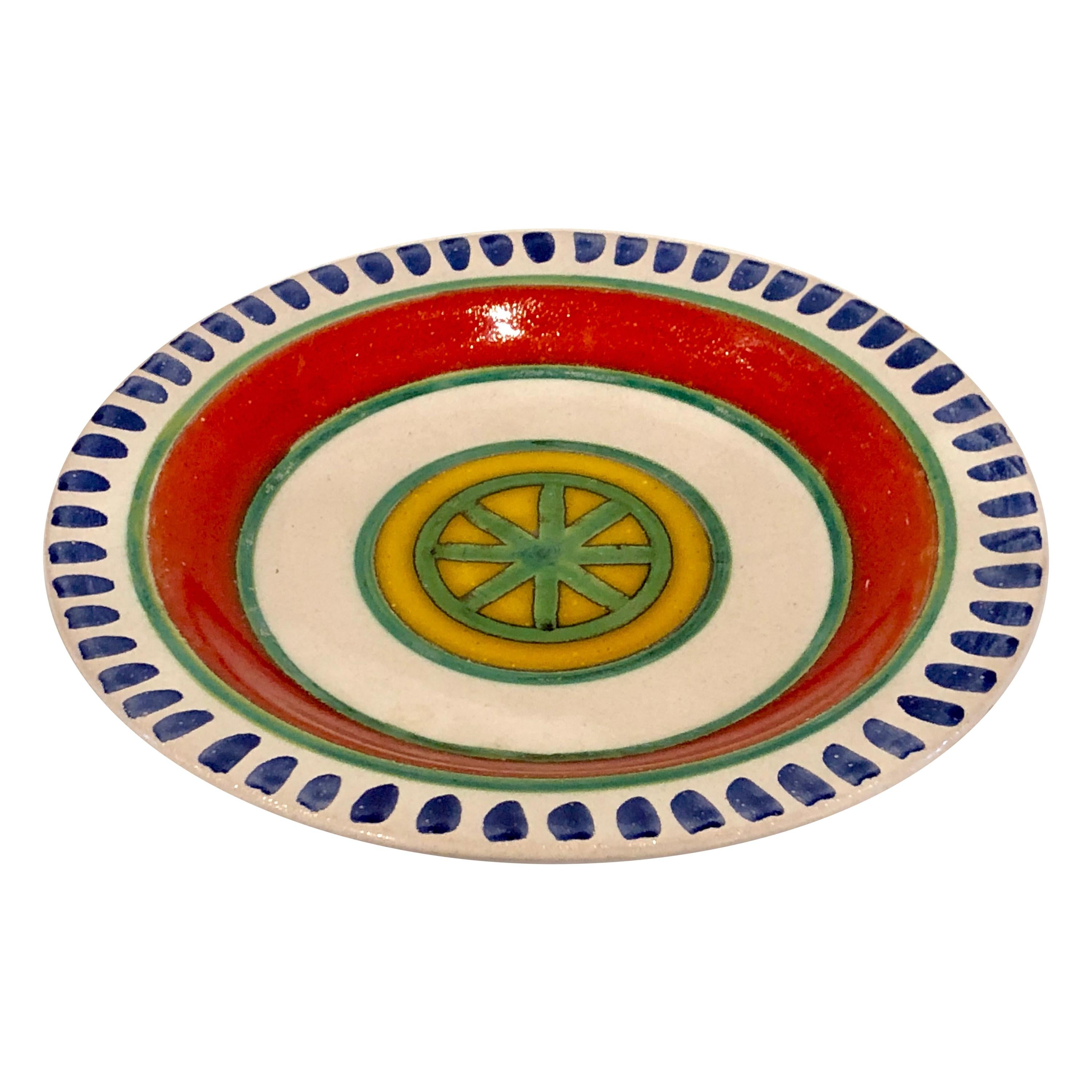 Decorative Hand Painted Italian Ceramic Plate by DeSimone