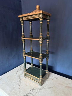 Decorative Hand-Painted Pagoda Style Chinoiserie Shelf